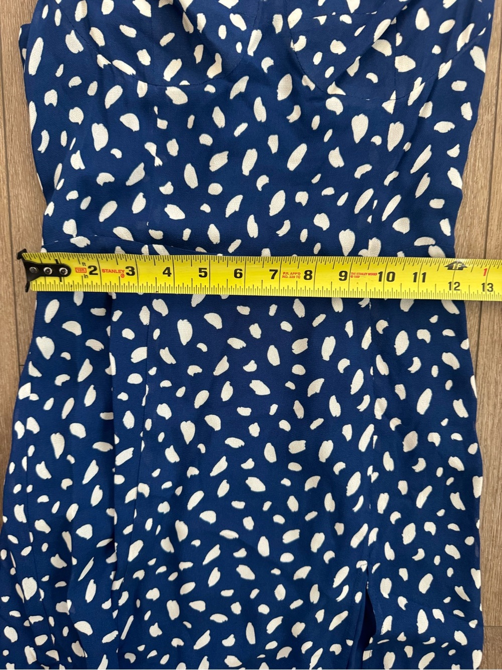 Reformation Juliette Dress Moray Print Blue Midi Slip Dress Romantic Size 4 - Picture 10 of 11